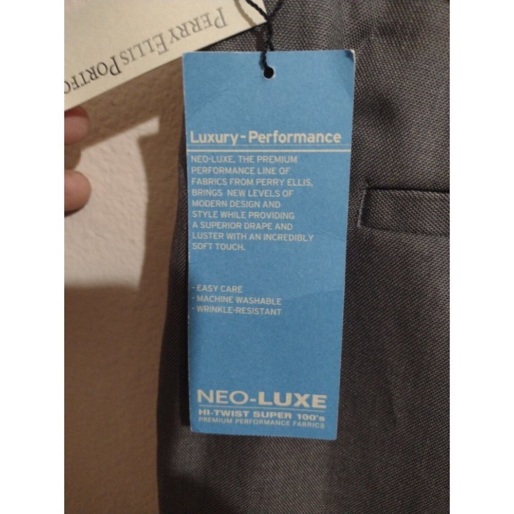 NWT New Perry Ellis Neo-Luxe Hi Twist Luxury Performance Pants 38x30 Gray - Picture 7 of 10